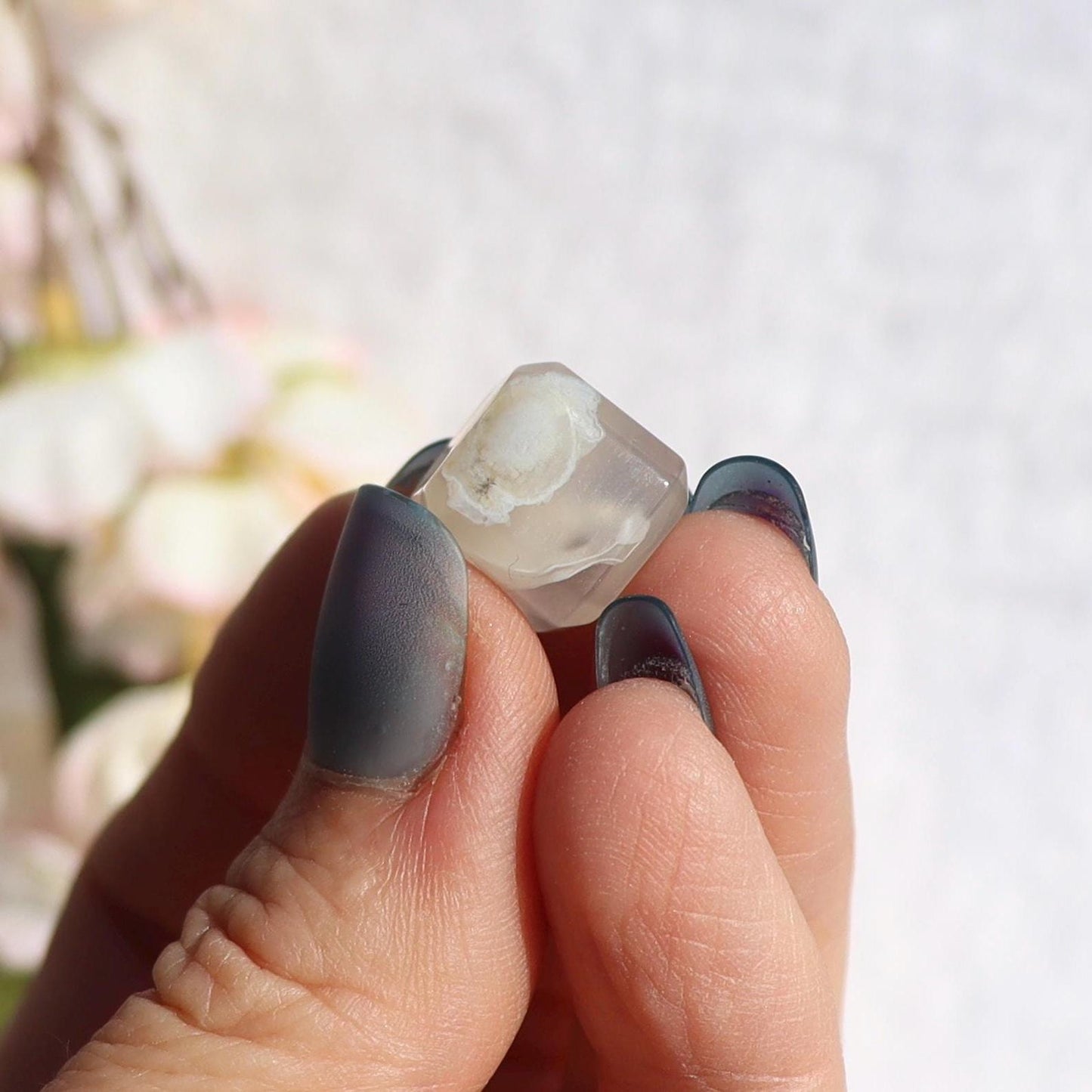 Mini Flower Agate Cubes