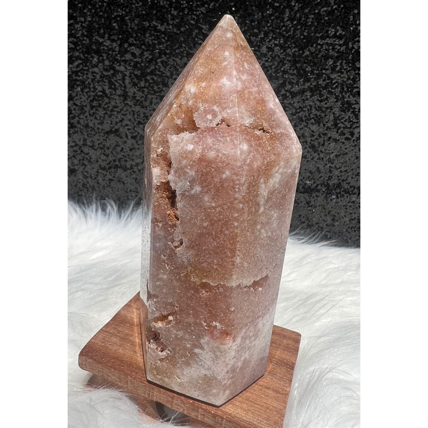 Druzy Pink Amethyst Tower / Brazil