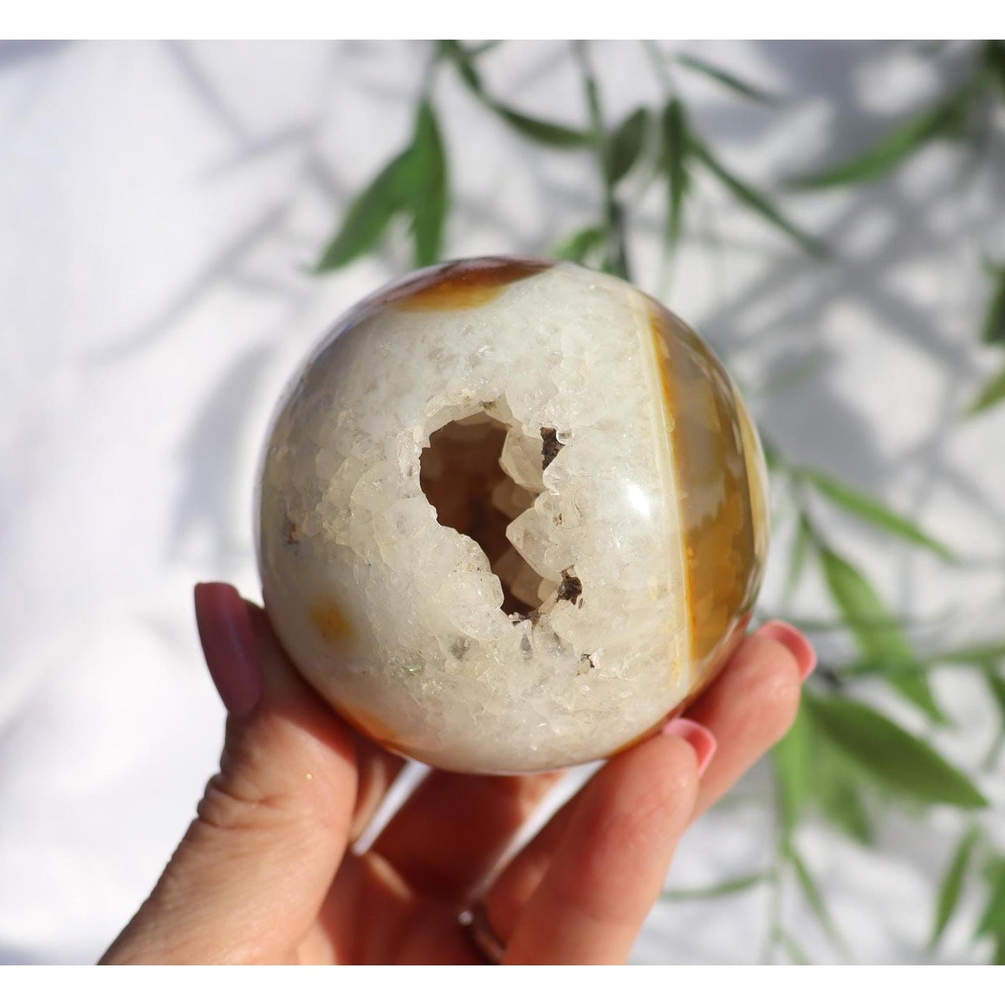 Carnelian Crystal Sphere from Madagascar