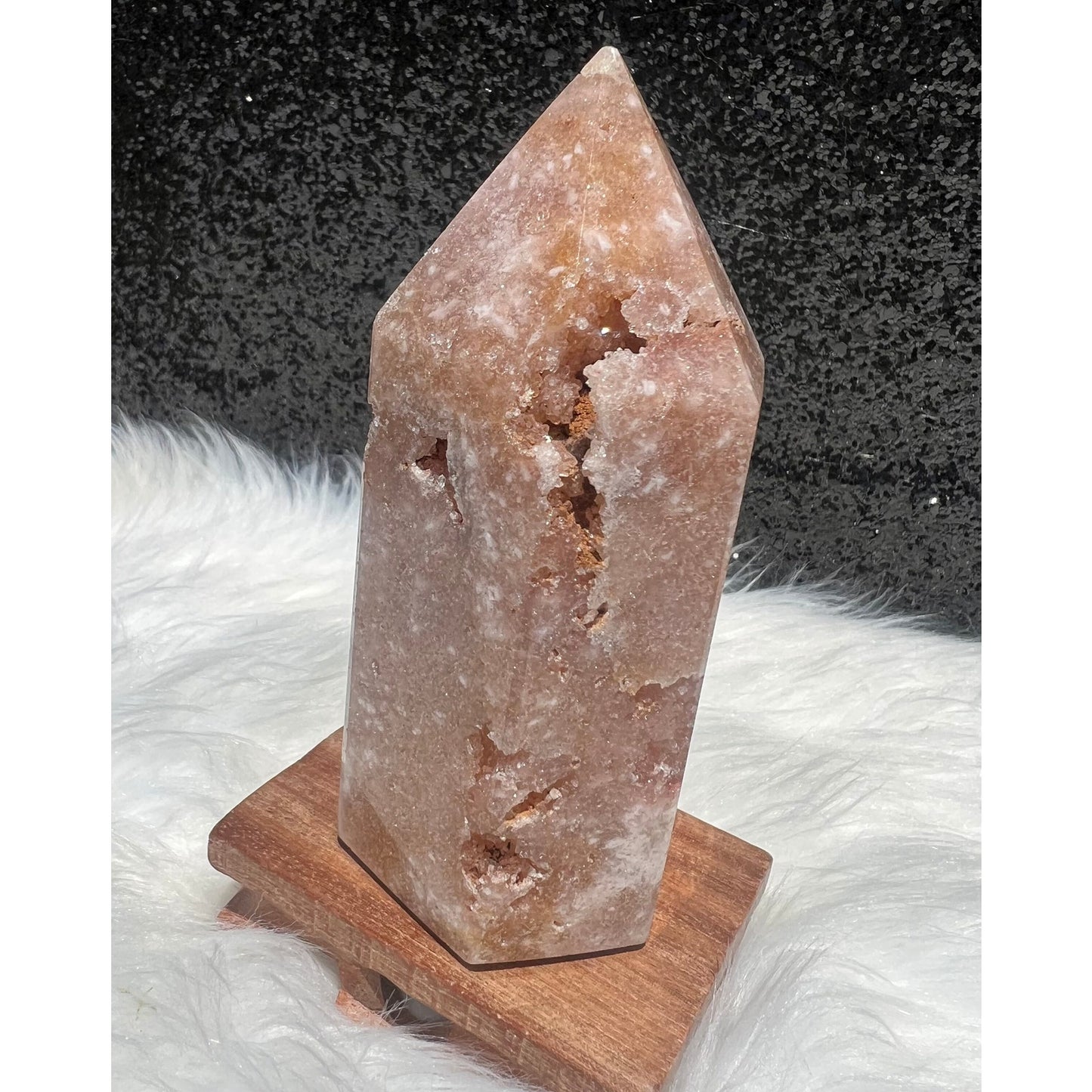 Druzy Pink Amethyst Tower / Brazil