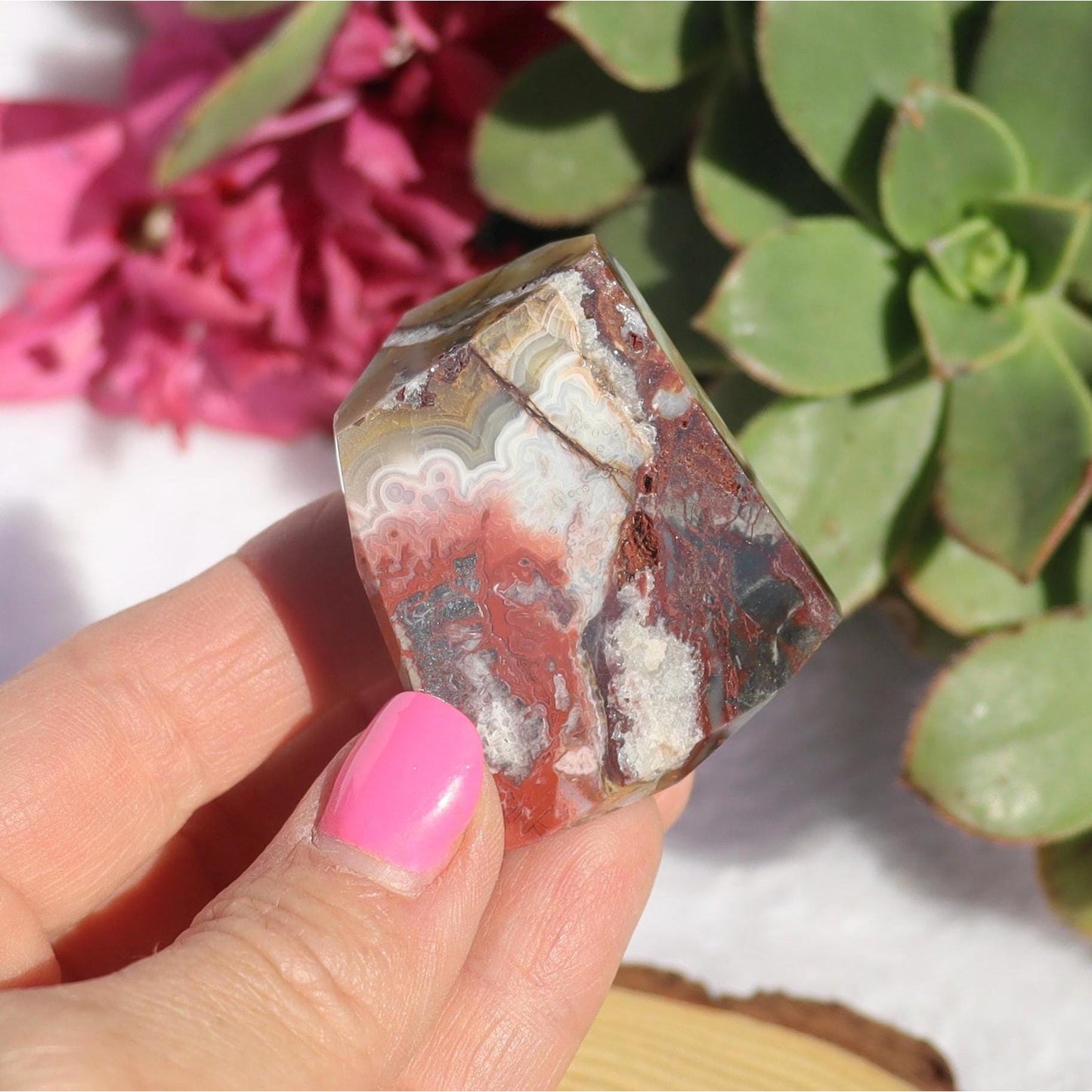 Mexican Crazy Lace Agate Free Form