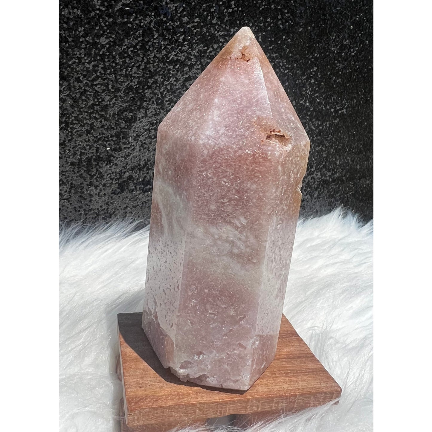Druzy Pink Amethyst Tower / Brazil