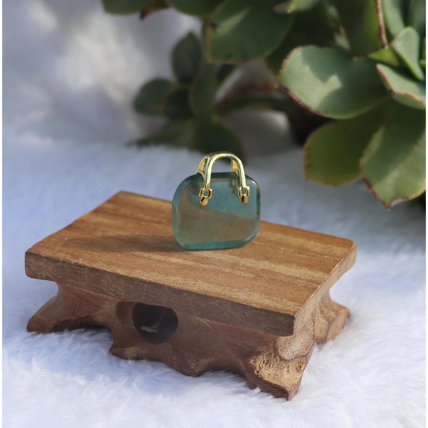 Mini Green Fluorite Handbag, Mini Green Fluorite Purse