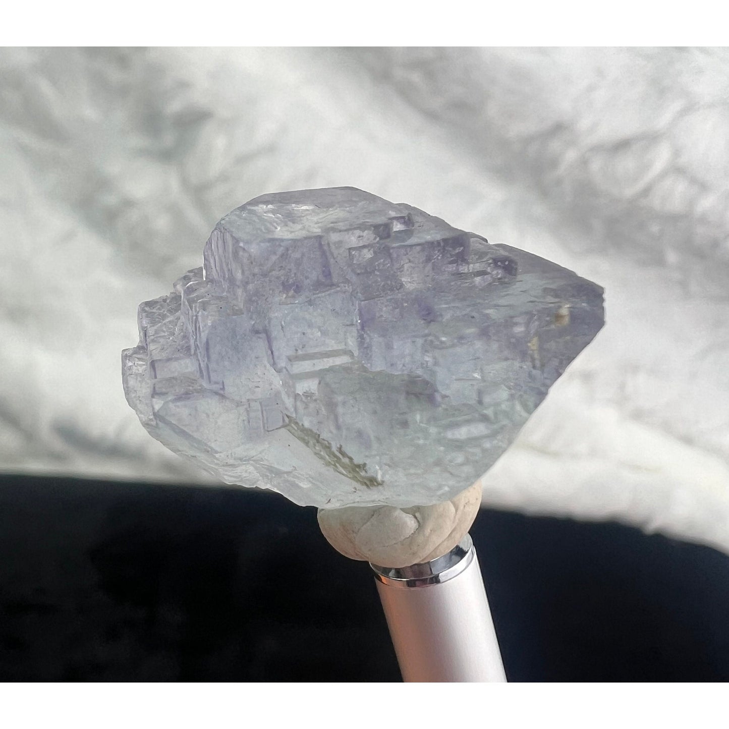 Light Green Stepped Fluorite with purple edges, Yaogangxian Mine