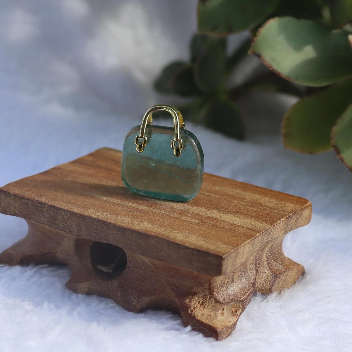 Mini Green Fluorite Handbag, Mini Green Fluorite Purse