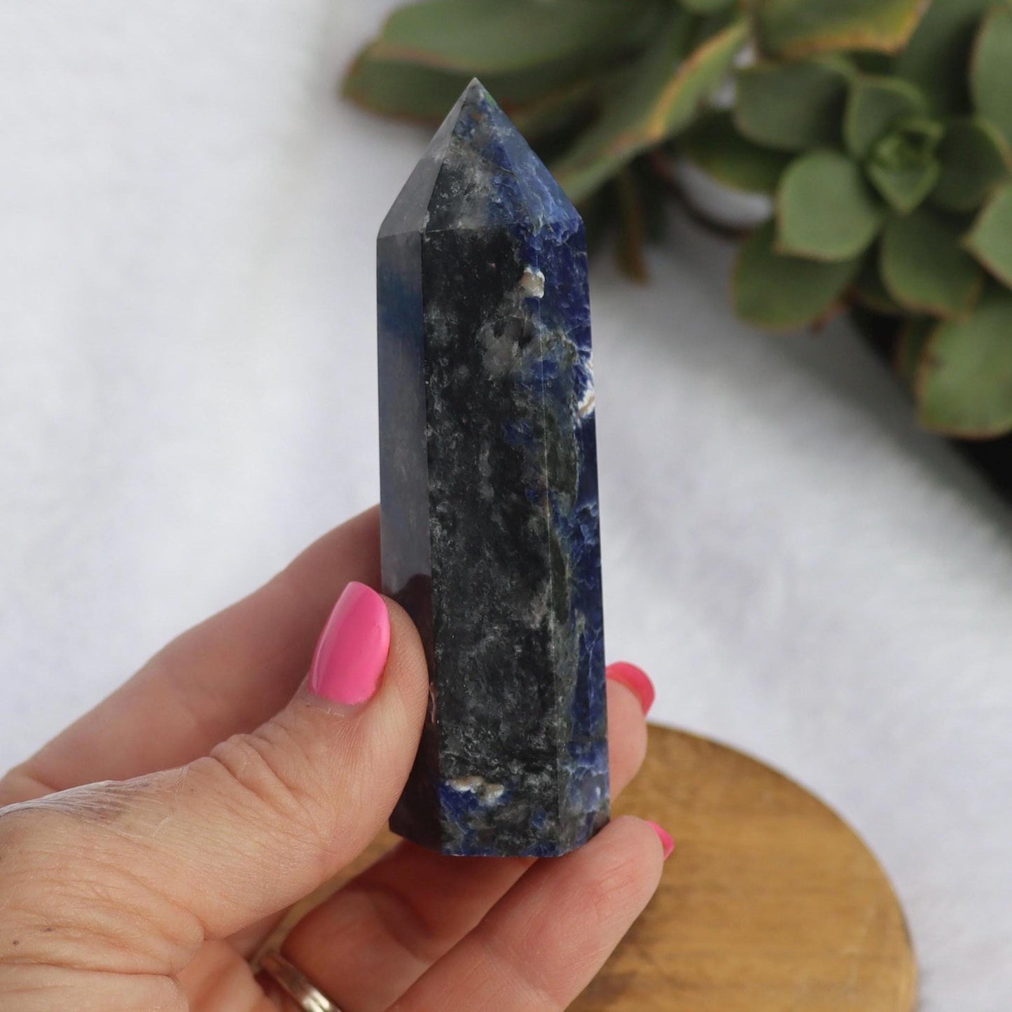 Sunset Sodalite Crystal Tower