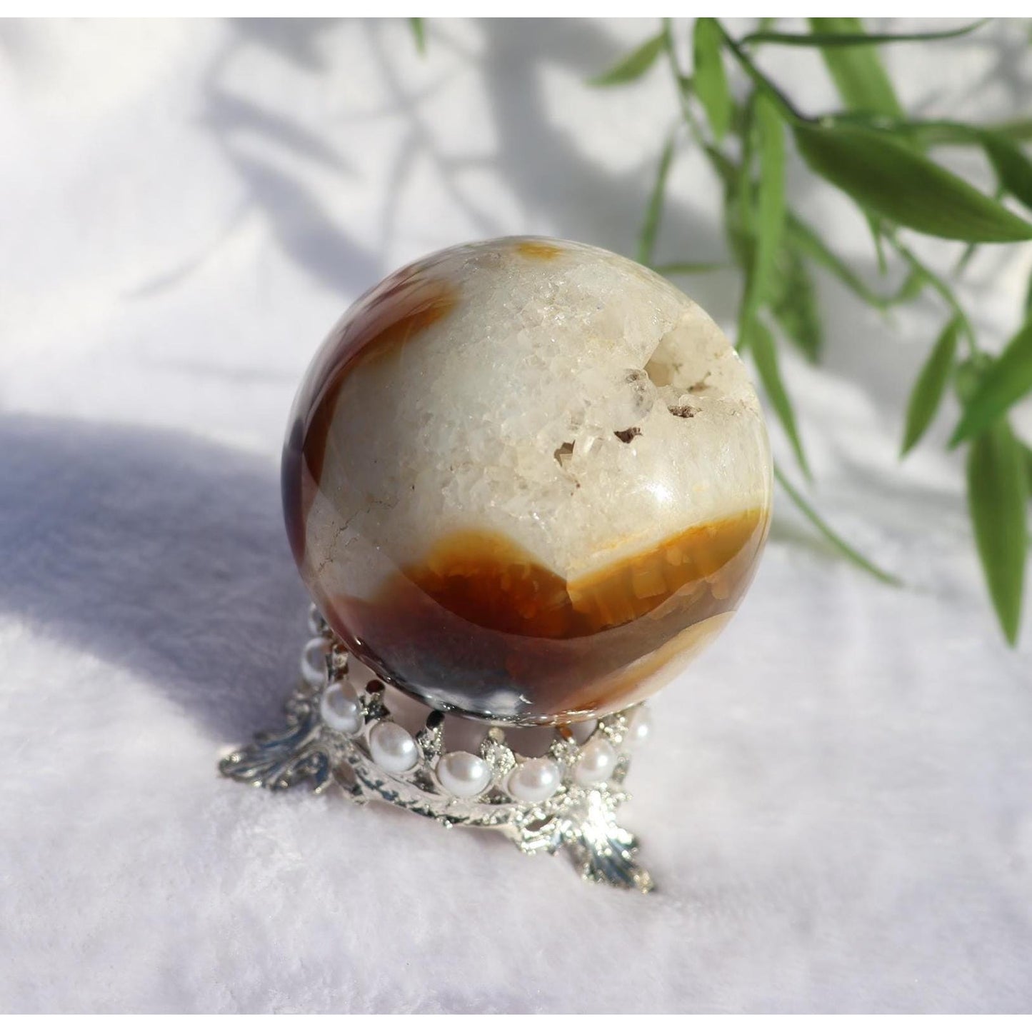 Carnelian Crystal Sphere from Madagascar