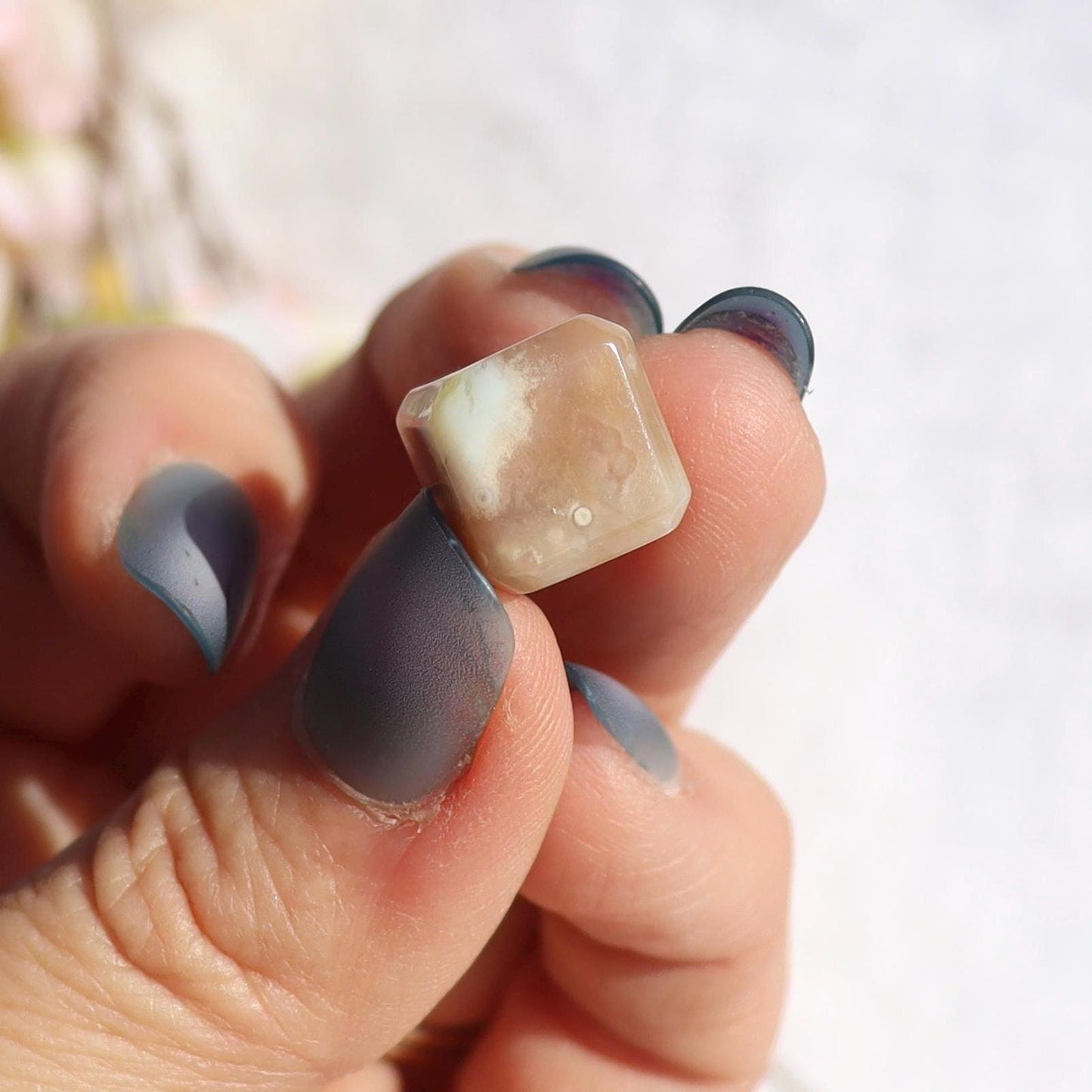 Mini Flower Agate Cubes