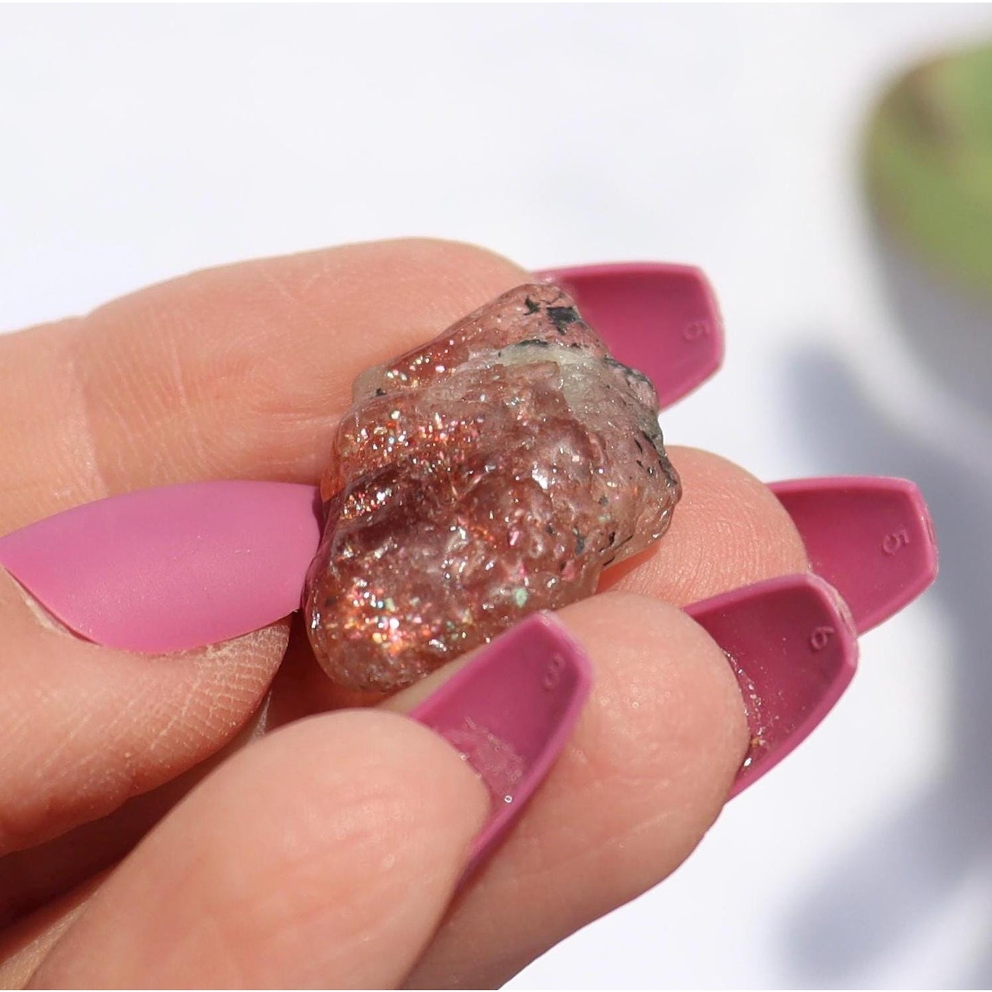 Raw Arusha Sunstone, Rainbow Confetti Sunstone