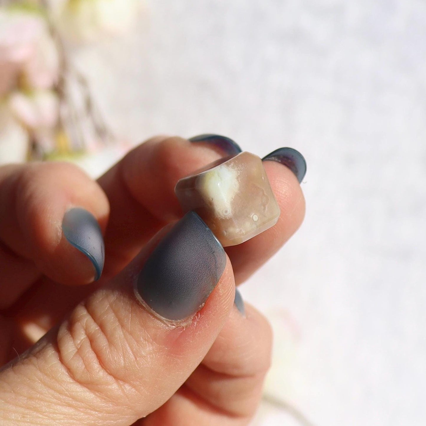 Mini Flower Agate Cubes