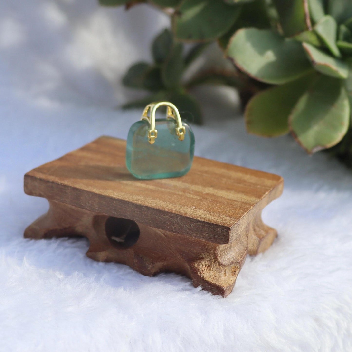 Mini Green Fluorite Handbag, Mini Green Fluorite Purse