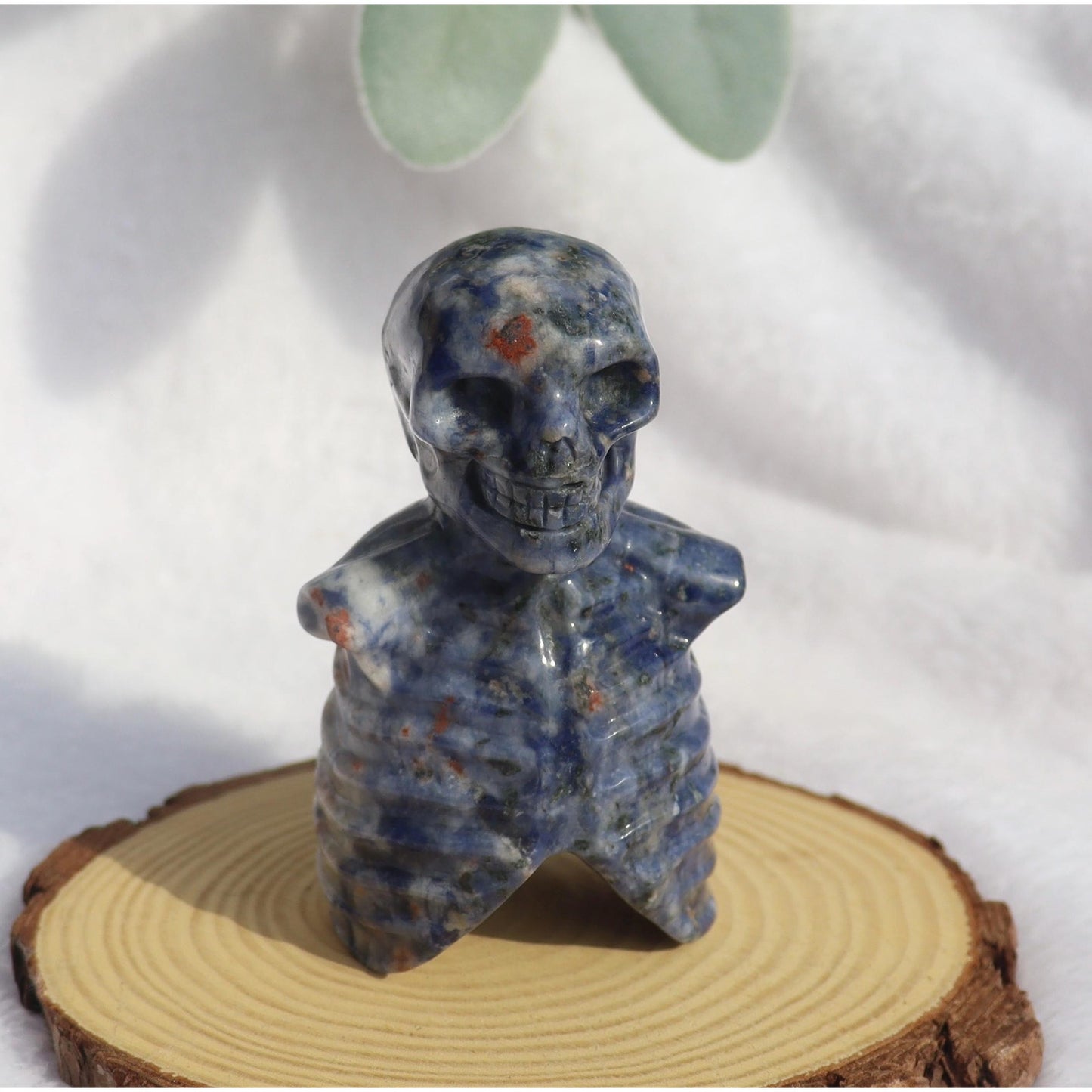 Sodalite Skeleton Carving