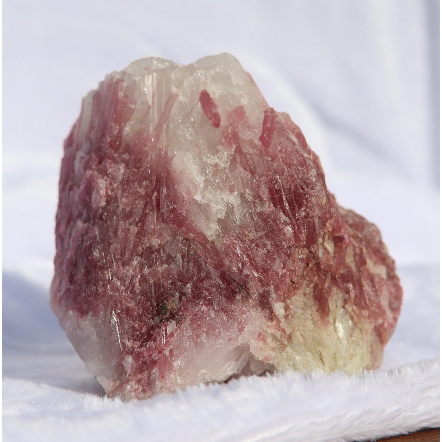 Natural Pink Rubellite Tourmaline in Matrix, Heart chakra