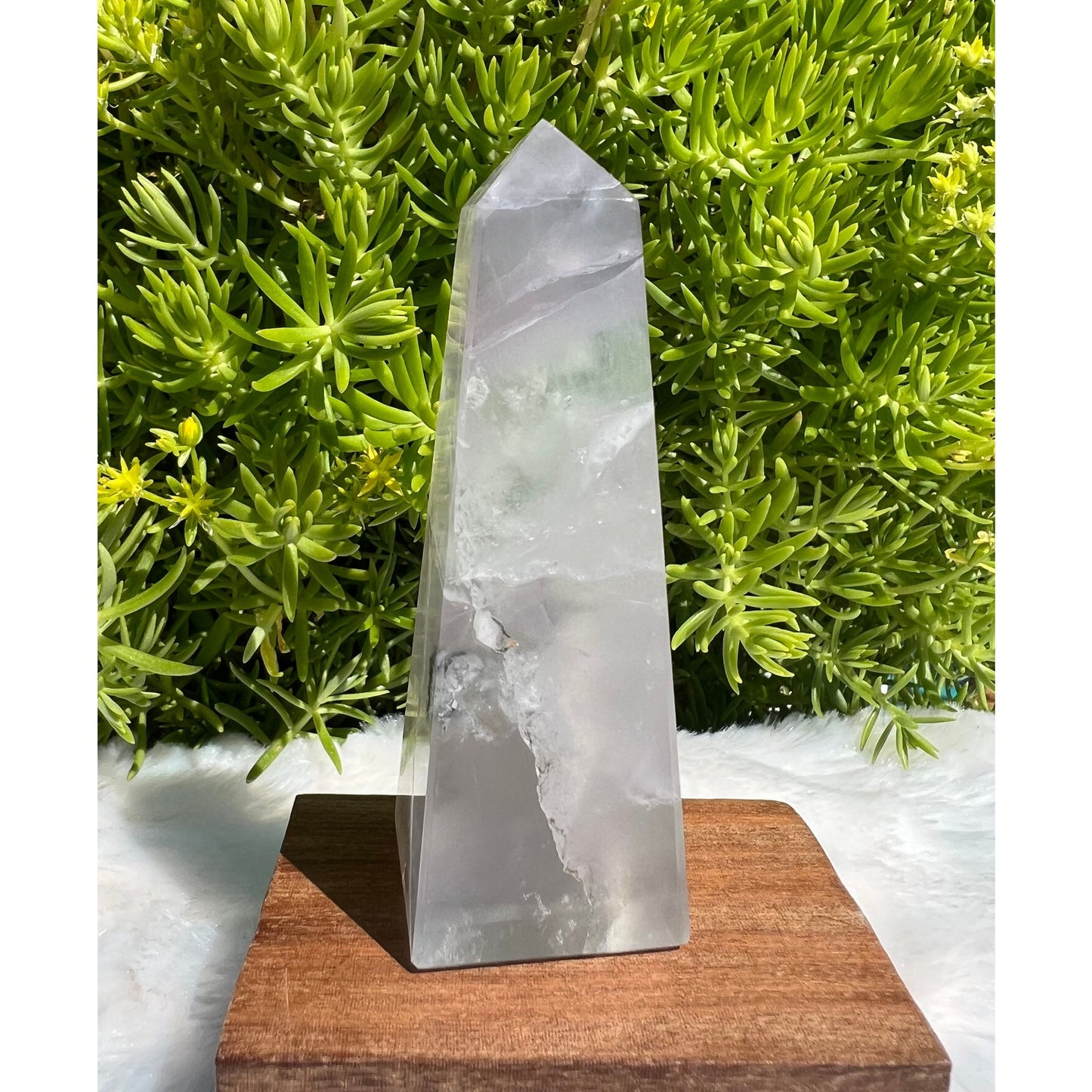 Lavender Fluorite Point - Polished Lavender Fluorite Crystal Point - Yttrium Fluorite - Standing Crystal Point - Genuine Lavender Fluorite