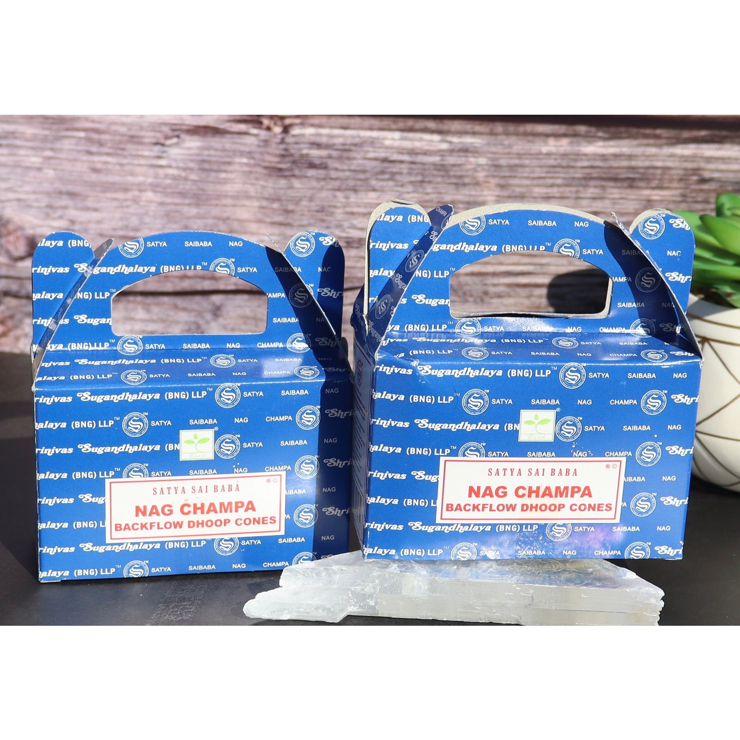 Satya Nag Champa Backflow Incense Dhoop Cones, Box of 24 Cones