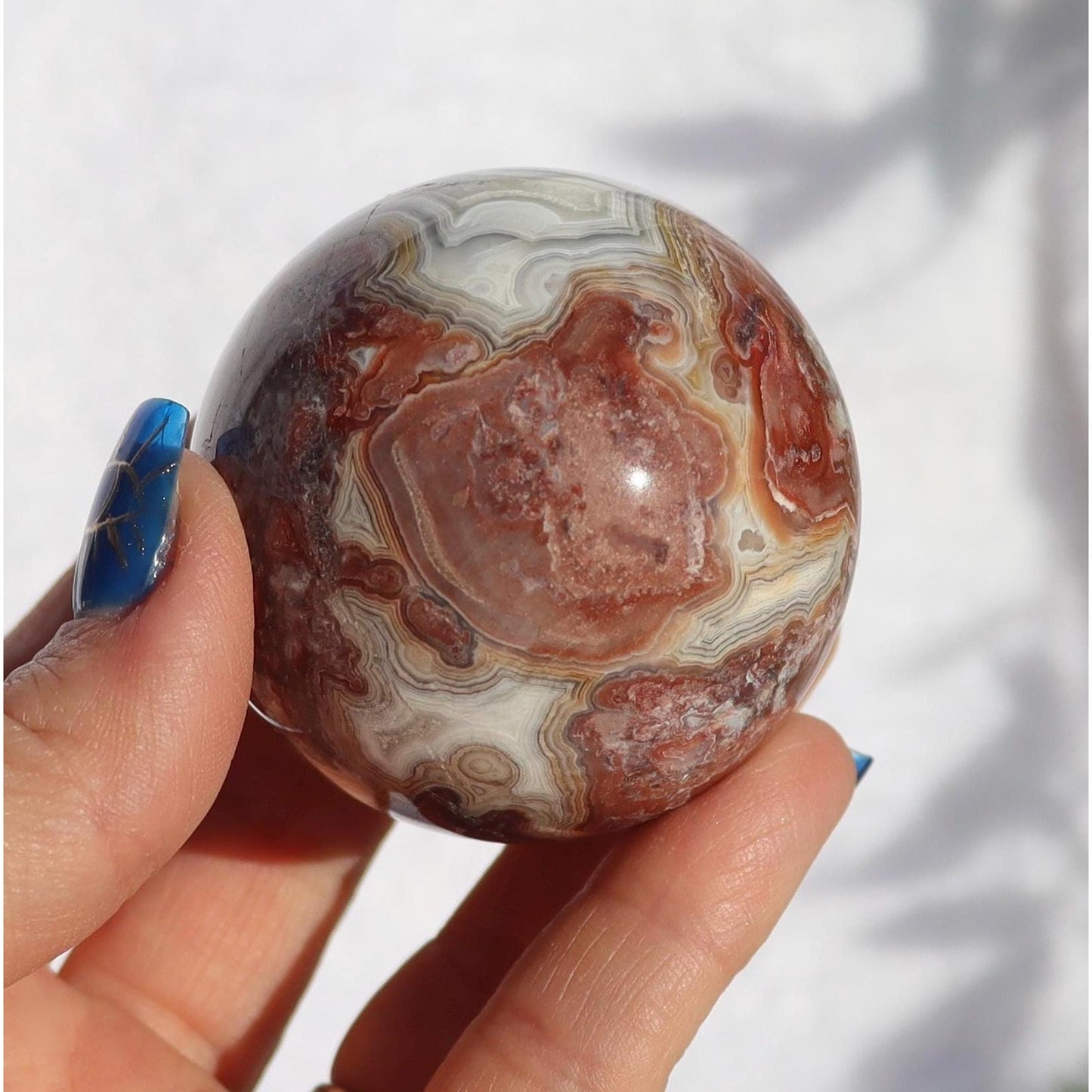 Mexican Crazy Lace Agate Sphere