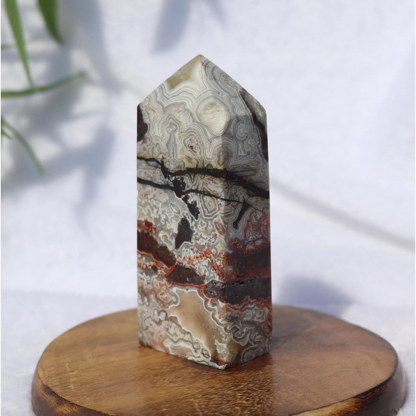 Mexican Crazy Lace Agate Obelisk