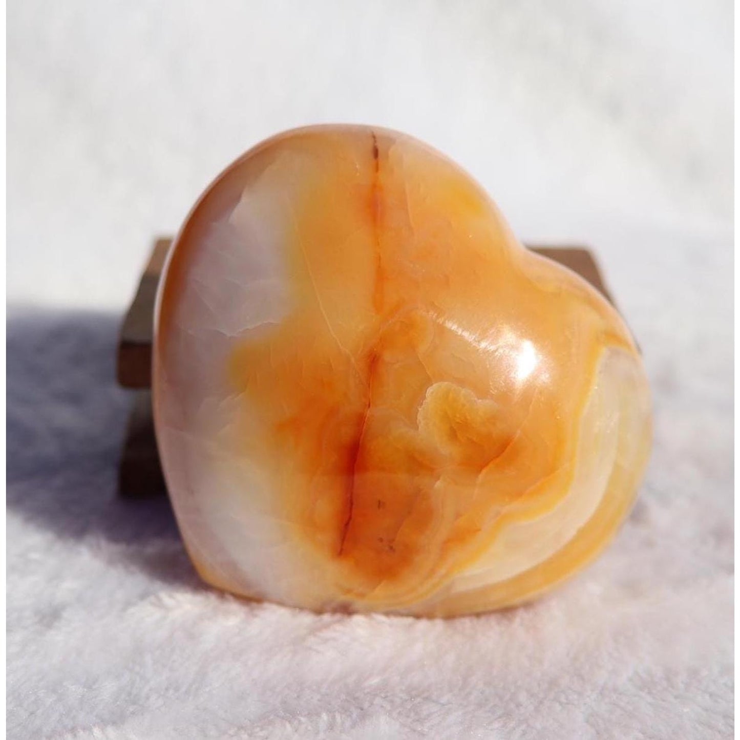 Carnelian Crystal Heart Carving from Madagascar