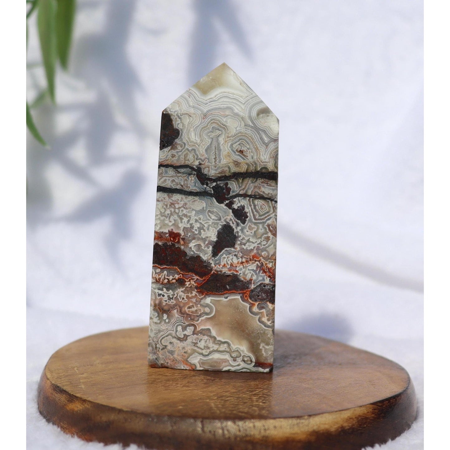 Mexican Crazy Lace Agate Obelisk