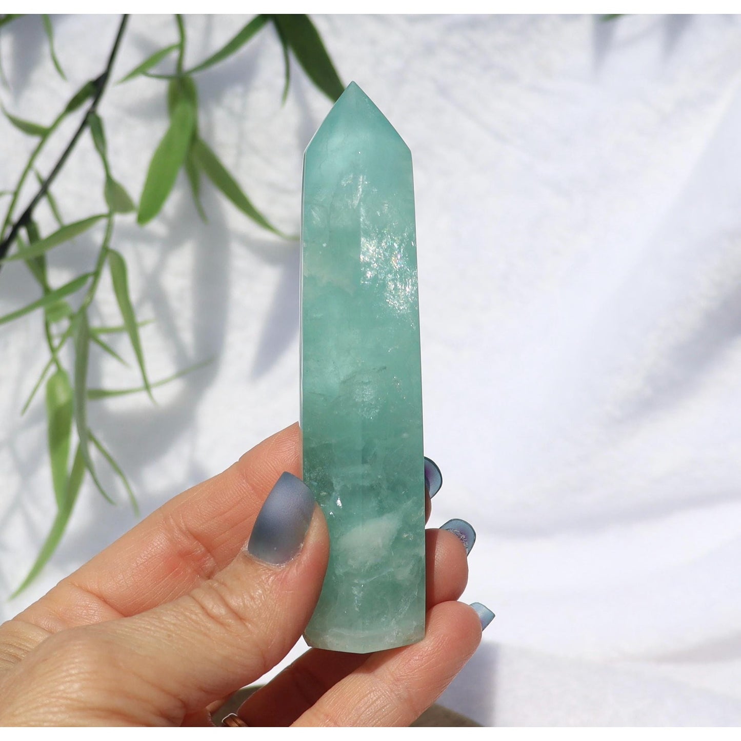 Pastel Green Fluorite Tower