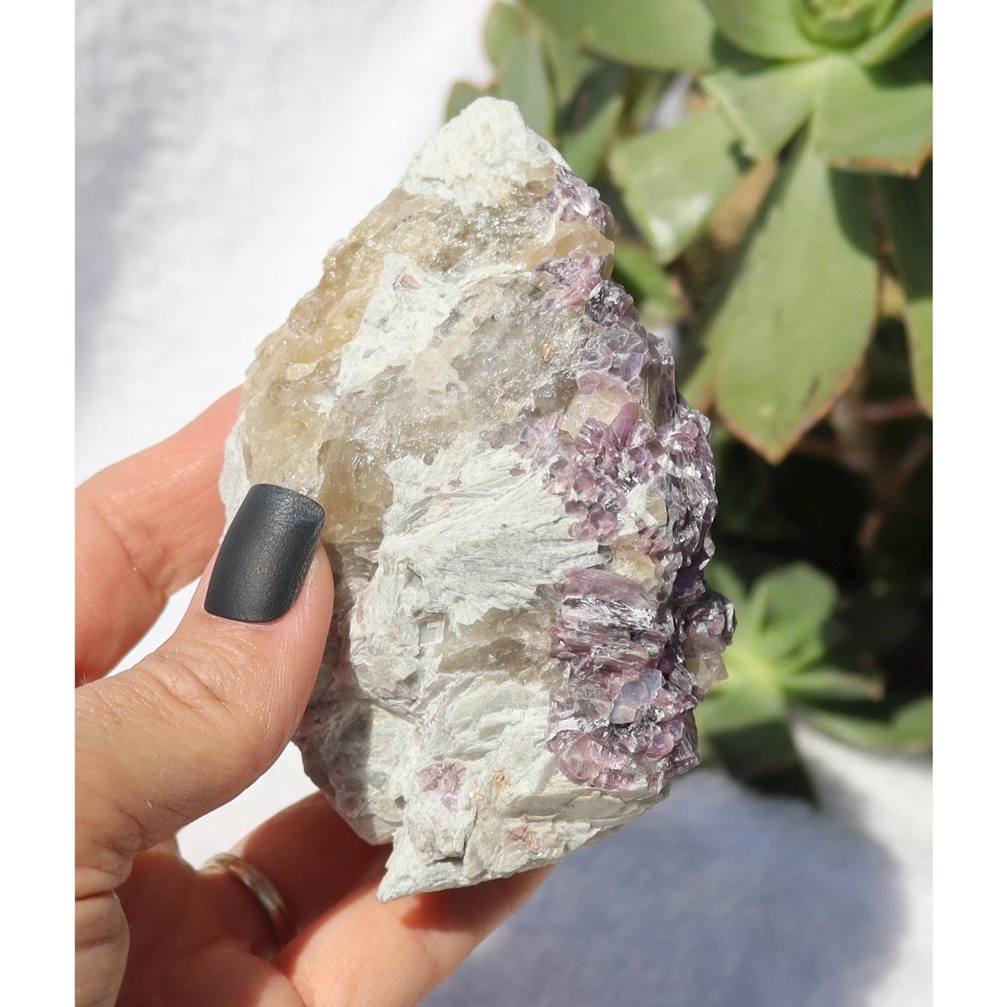 Purple Mica and Smoky Quartz in Matrix from Brazil