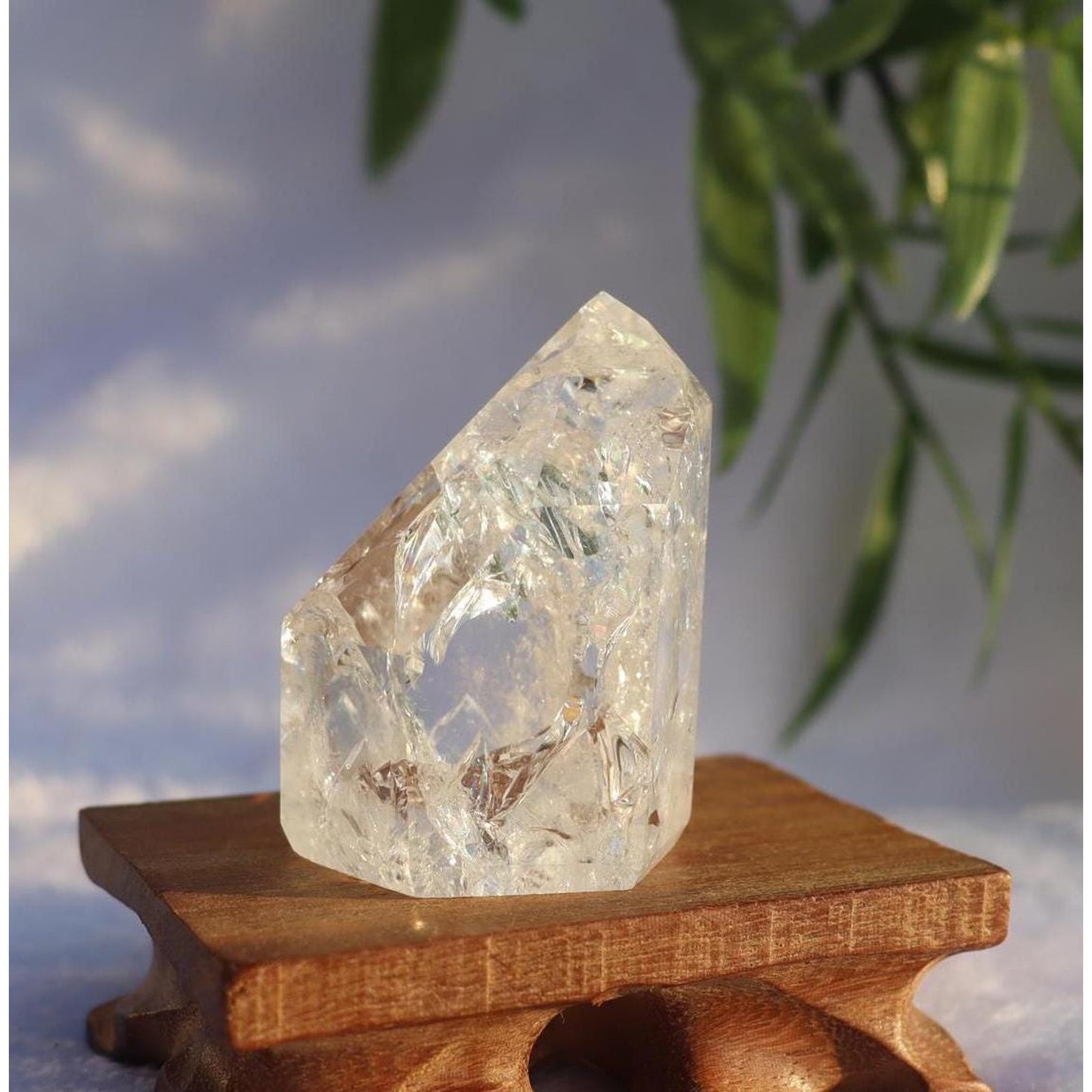 Crackle Quartz Point - Crown Chakra