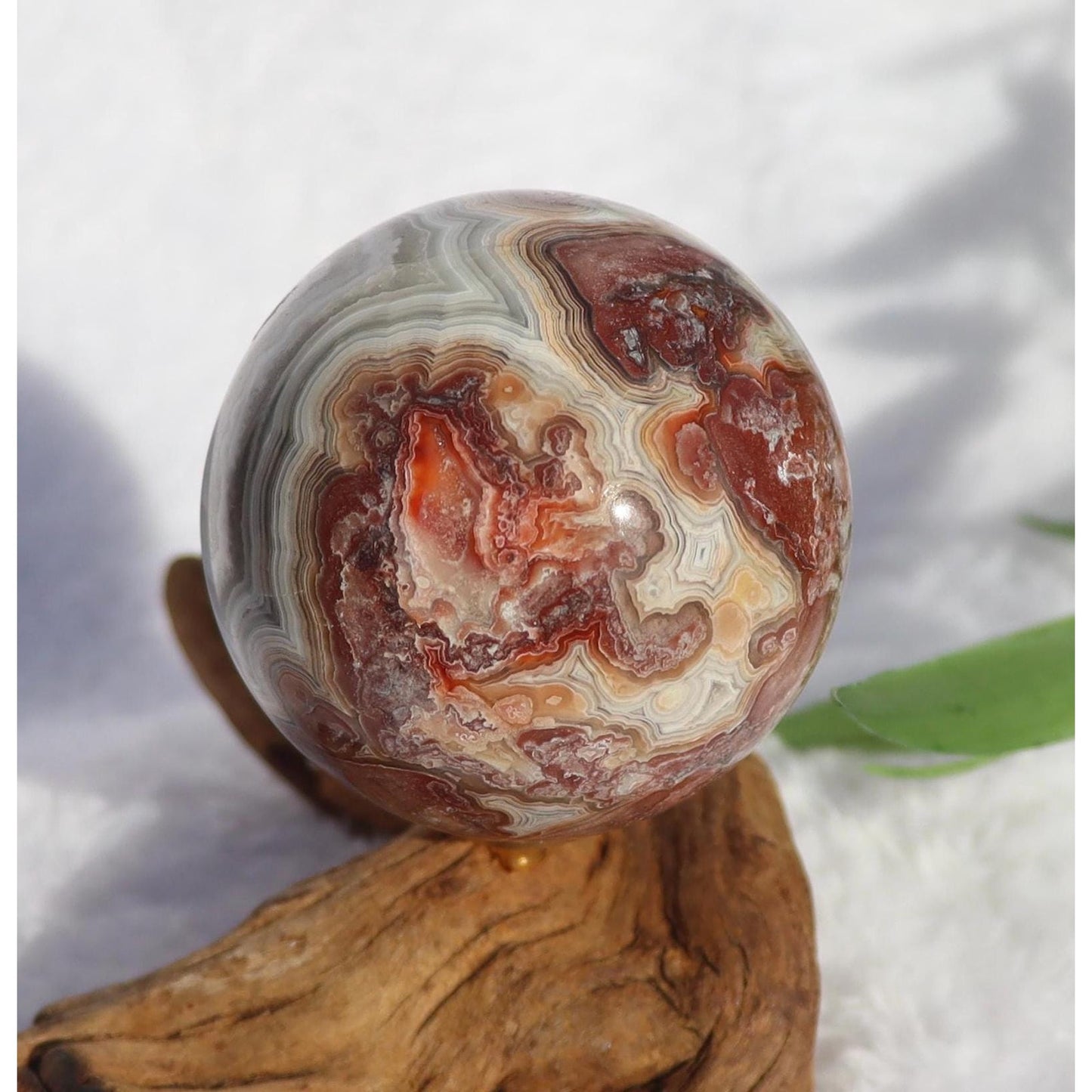 Mexican Crazy Lace Agate Sphere