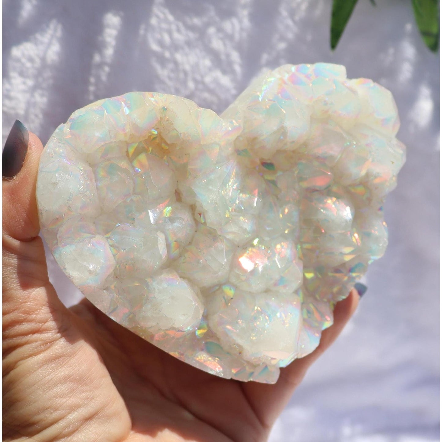 Angel Aura Quartz Cluster Heart