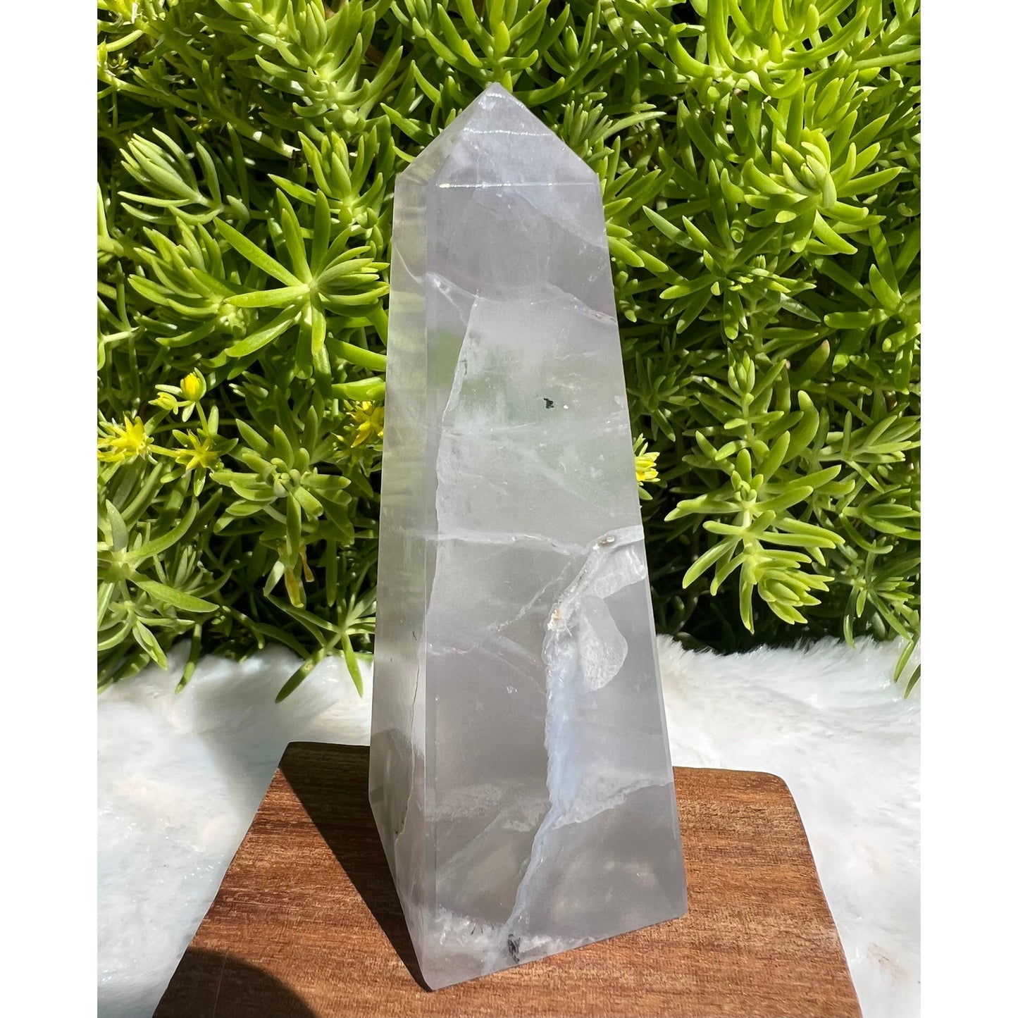 Lavender Fluorite Point - Polished Lavender Fluorite Crystal Point - Yttrium Fluorite - Standing Crystal Point - Genuine Lavender Fluorite