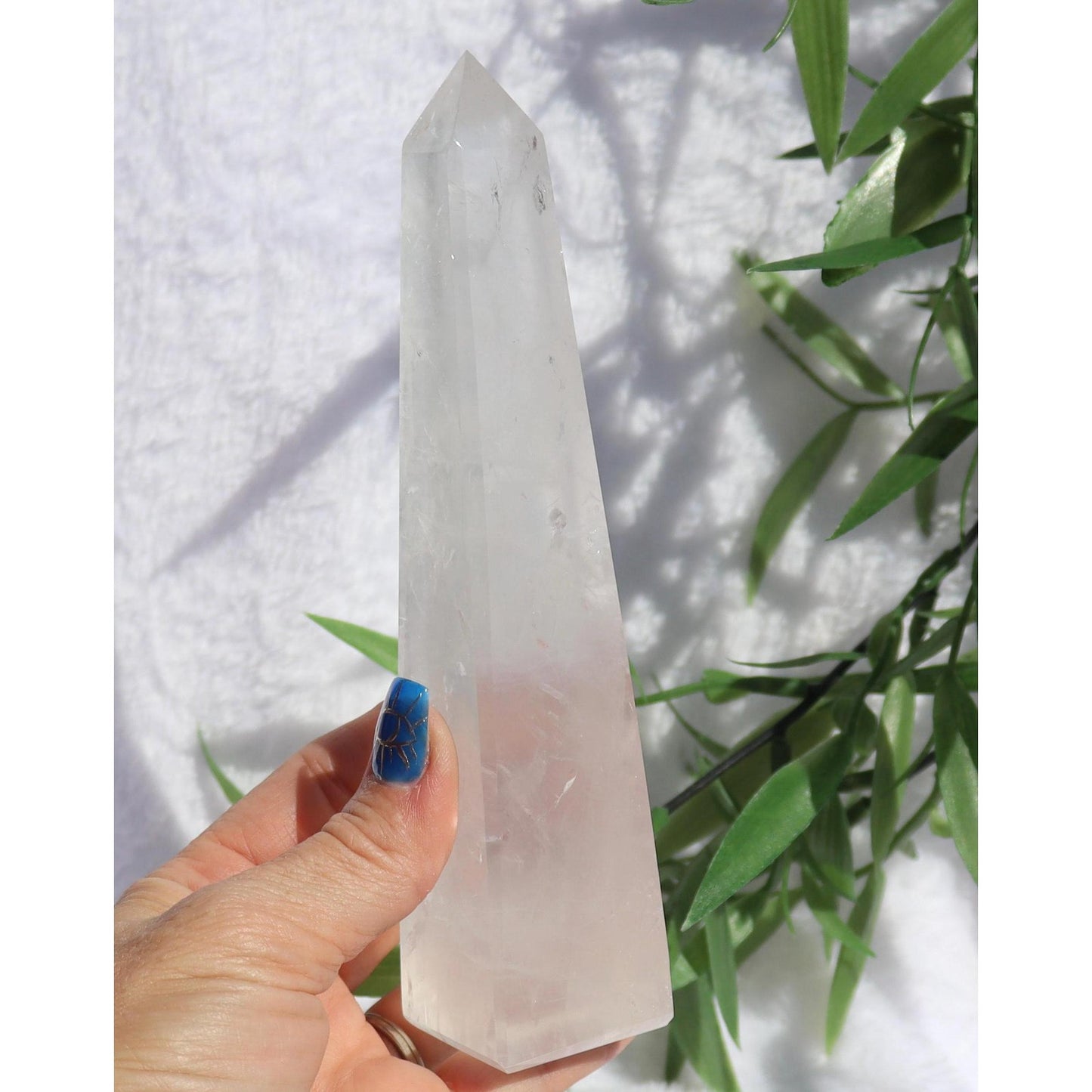 Girasol Quartz Obelisk from Brazil