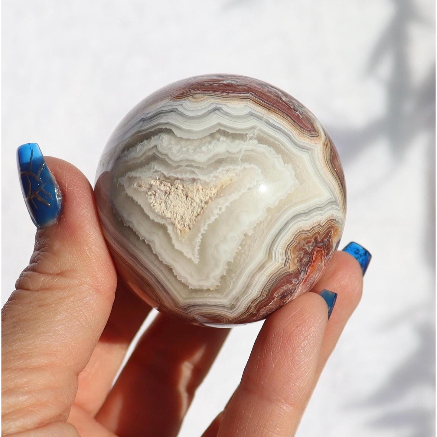 Mexican Crazy Lace Agate Sphere