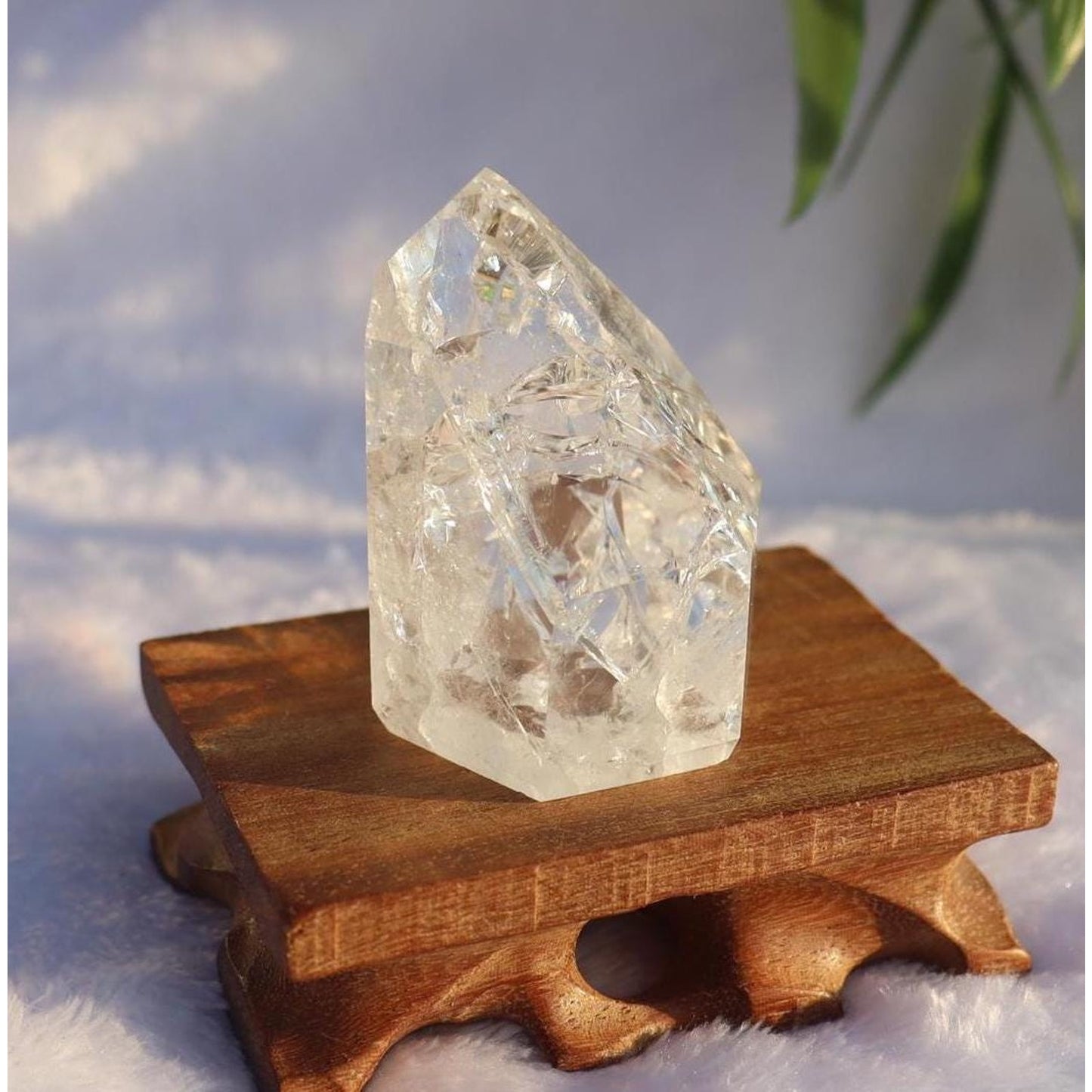 Crackle Quartz Point - Crown Chakra