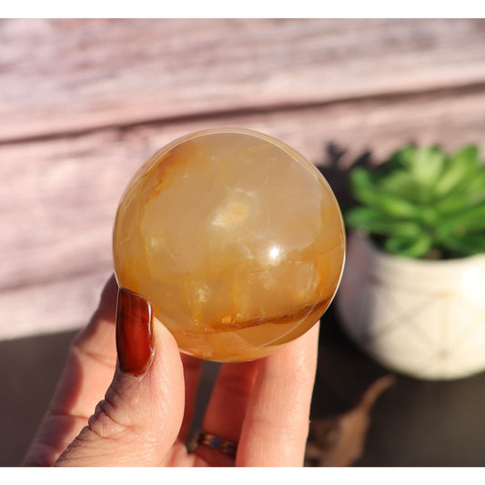 Golden Healer Quartz Sphere, Hematoid Quartz Sphere, Yellow Hematoid Quartz, Golden Healer Crystal Ball