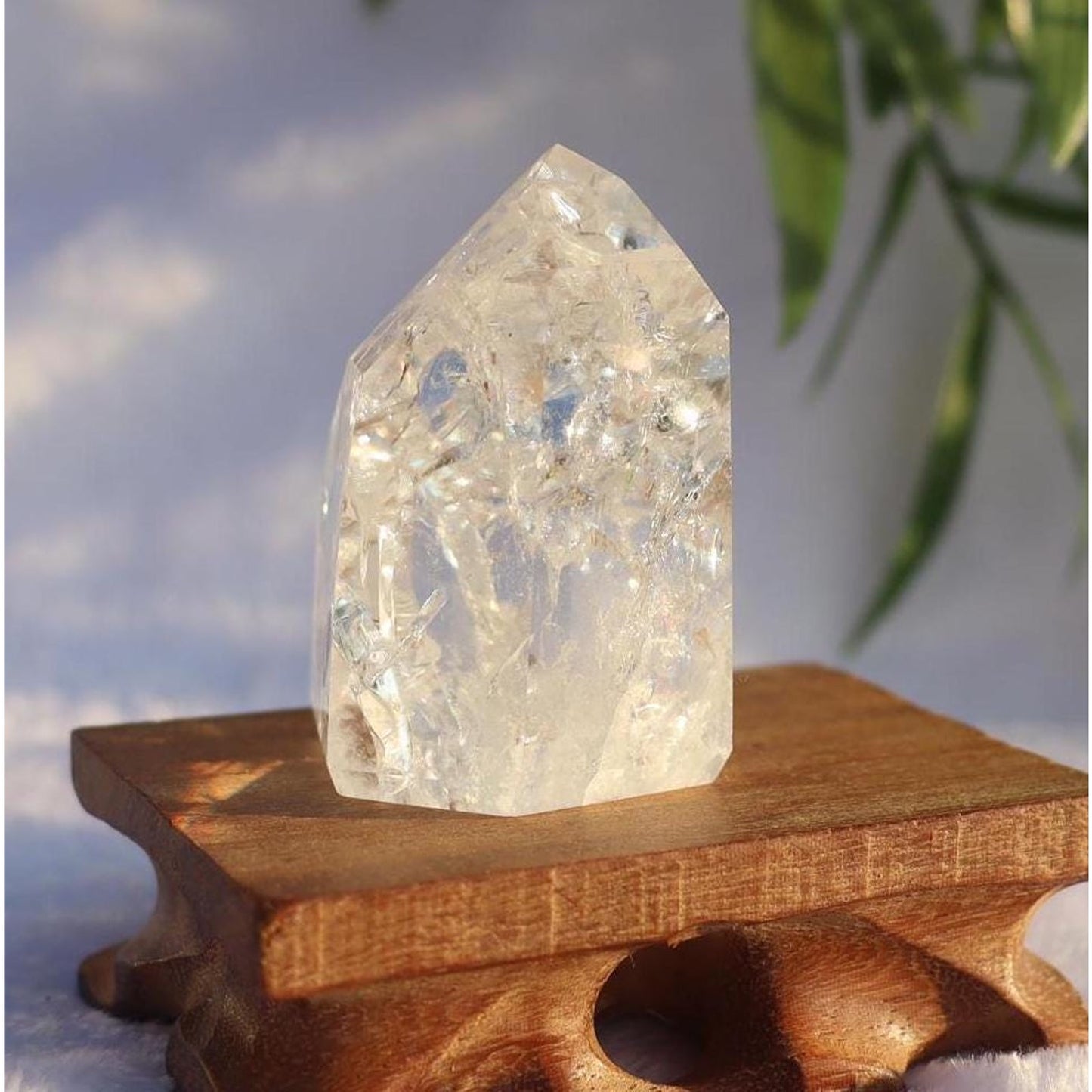 Crackle Quartz Point - Crown Chakra