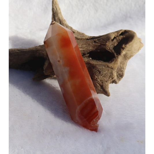 Carnelian Flower Agate Double Terminated