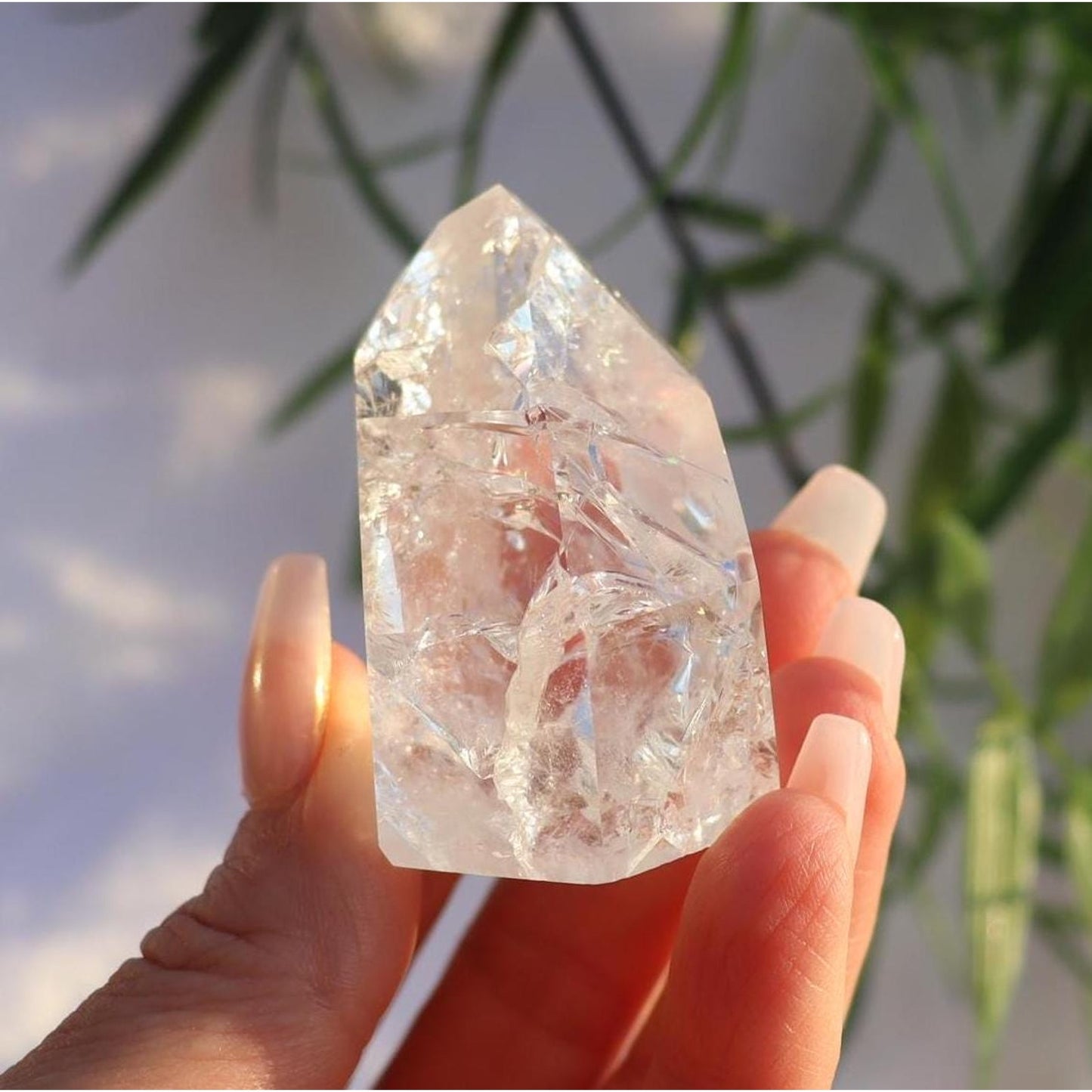 Crackle Quartz Point - Crown Chakra