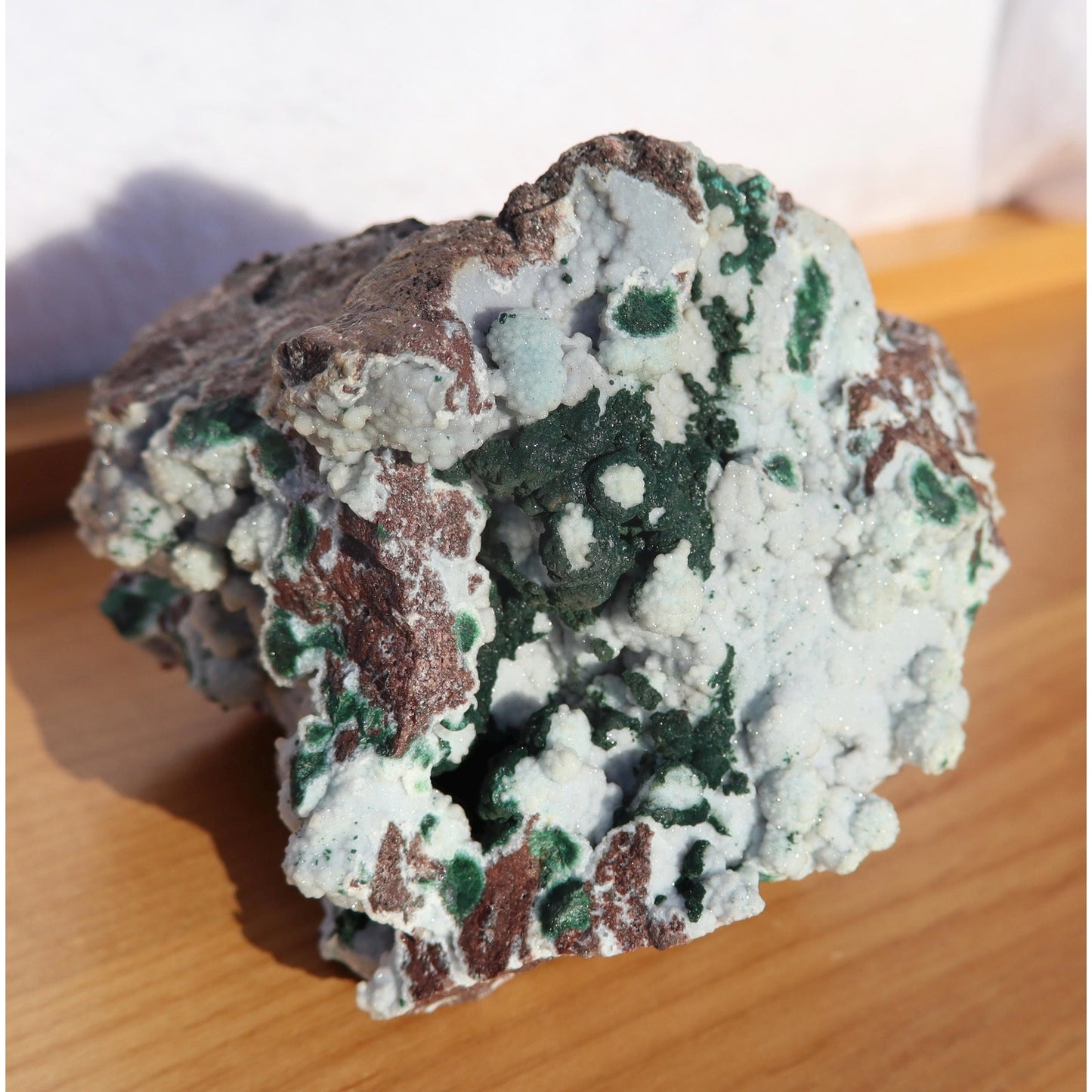 Druzy Coated Ball Malachite on Dolomite Matrix