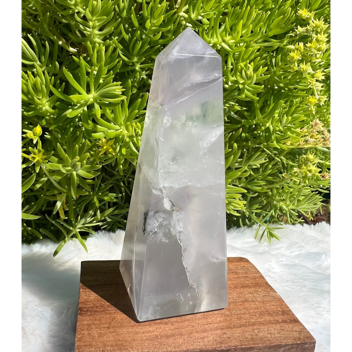 Lavender Fluorite Point - Polished Lavender Fluorite Crystal Point - Yttrium Fluorite - Standing Crystal Point - Genuine Lavender Fluorite