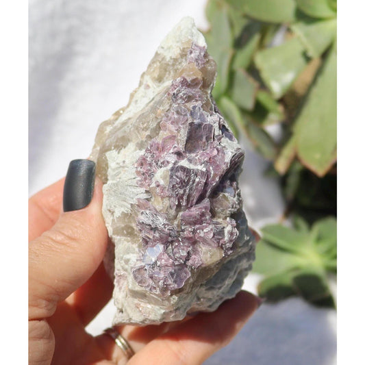 Purple Mica and Smoky Quartz in Matrix from Brazil