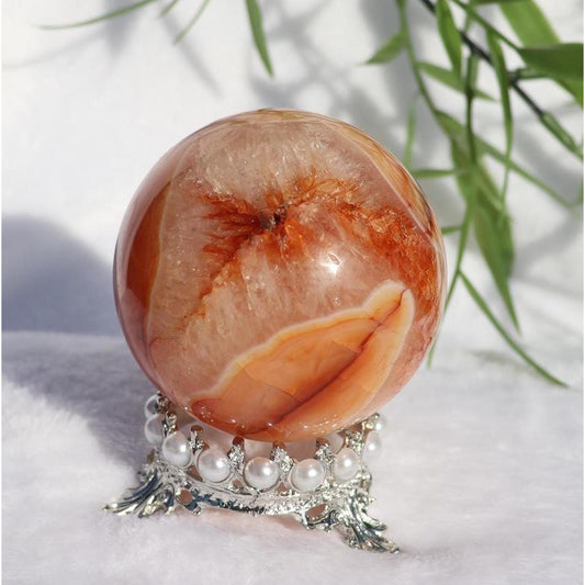 Carnelian Crystal Sphere from Madagascar