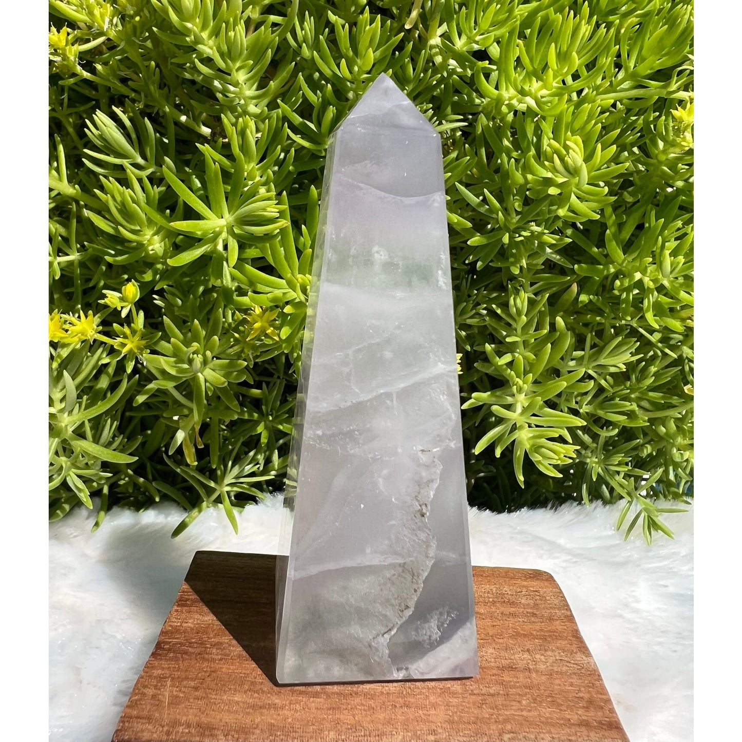 Lavender Fluorite Point - Polished Lavender Fluorite Crystal Point - Yttrium Fluorite - Standing Crystal Point - Genuine Lavender Fluorite