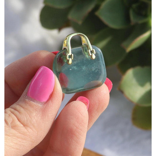 Mini Green Fluorite Handbag, Mini Green Fluorite Purse