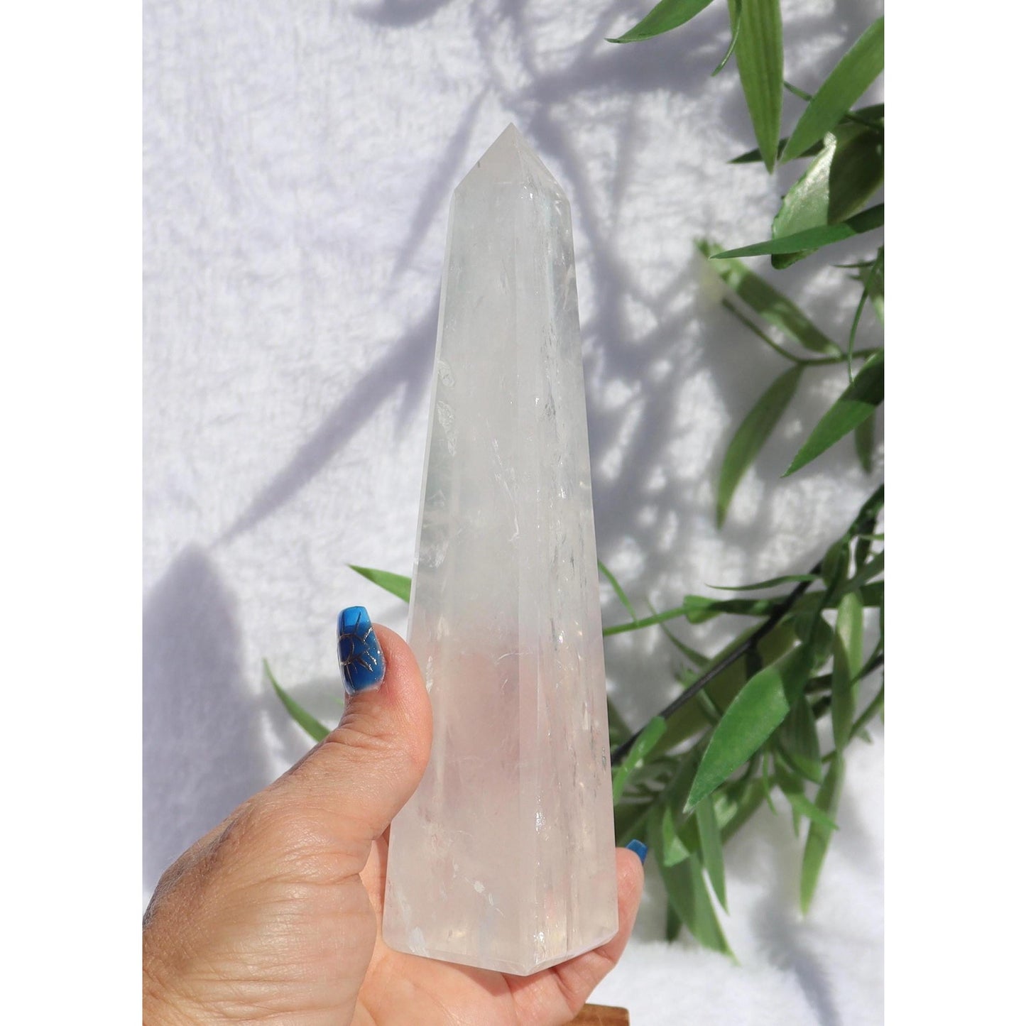 Girasol Quartz Obelisk from Brazil