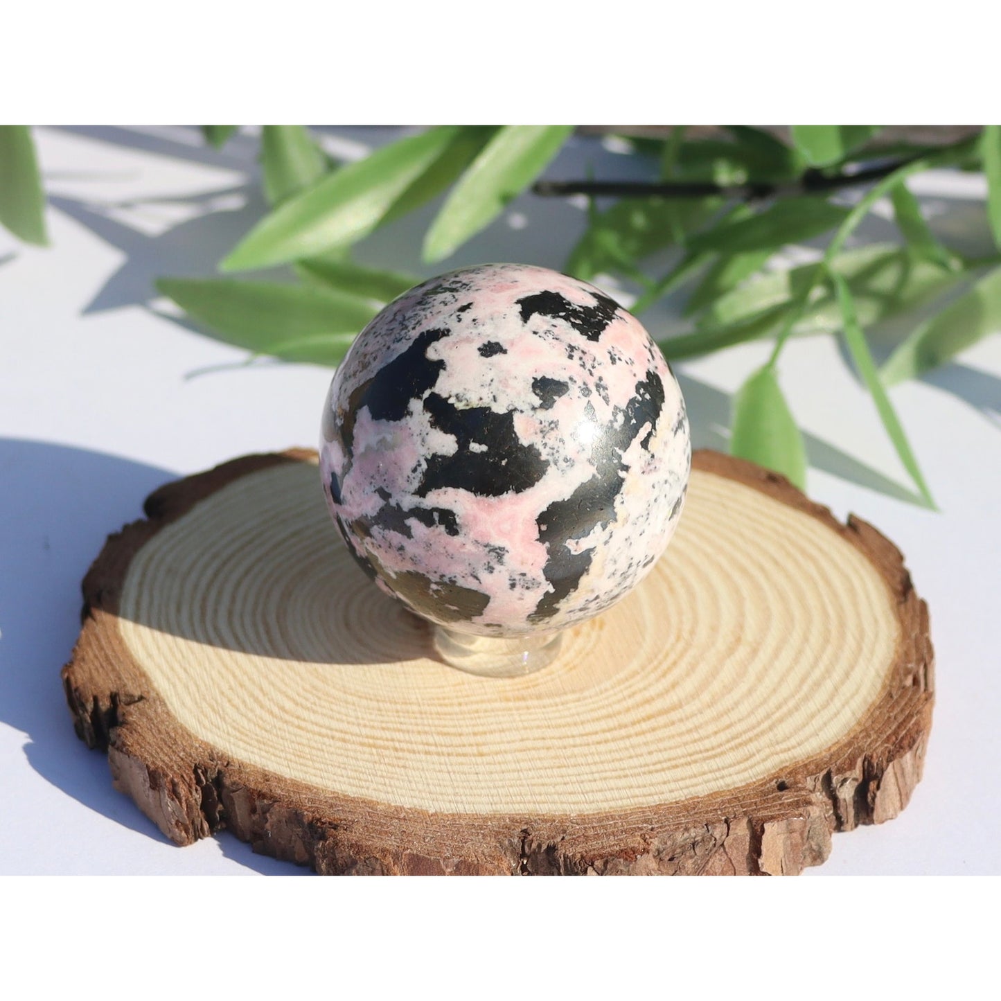 High Quality Rhodonite Sphere, Heart Chakra