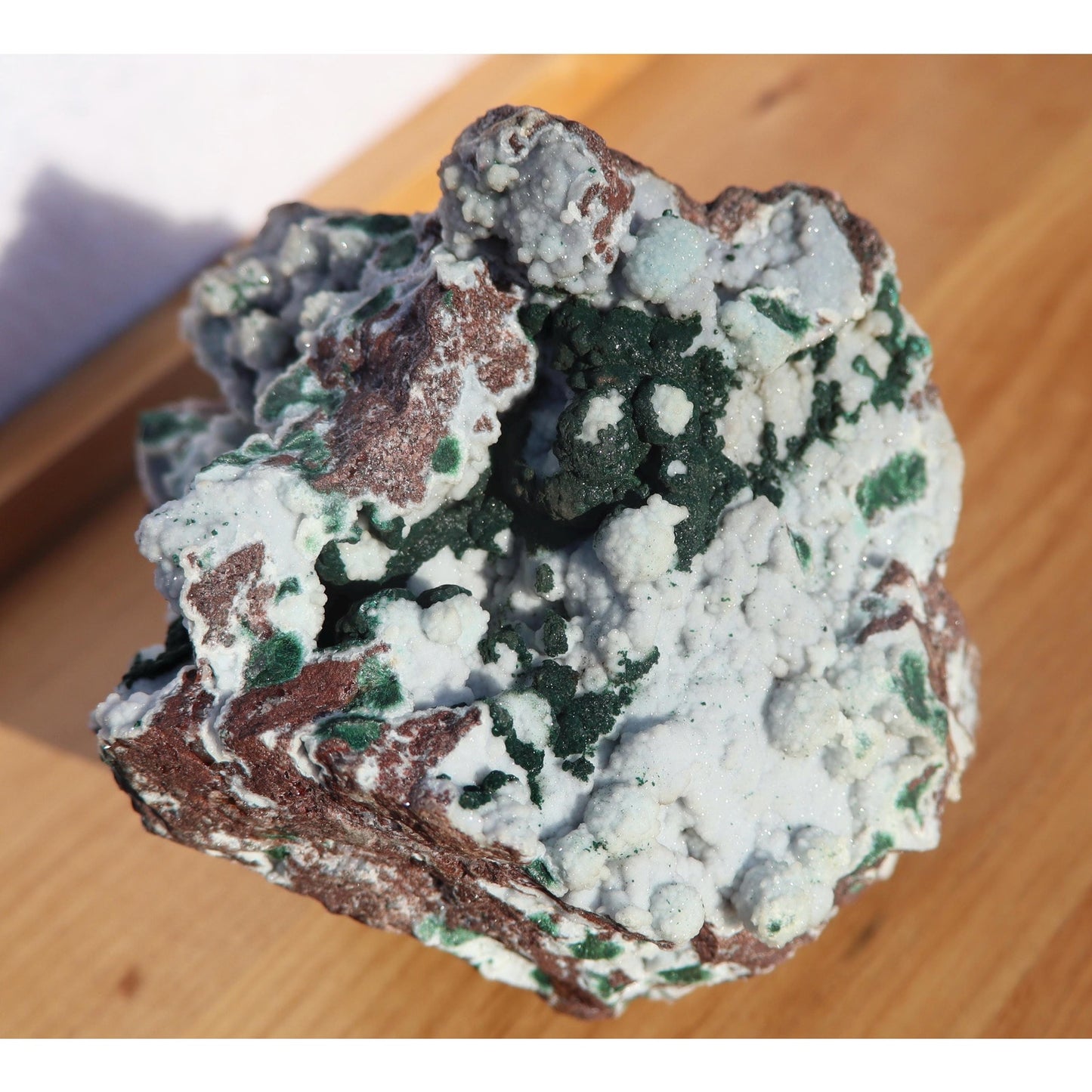 Druzy Coated Ball Malachite on Dolomite Matrix