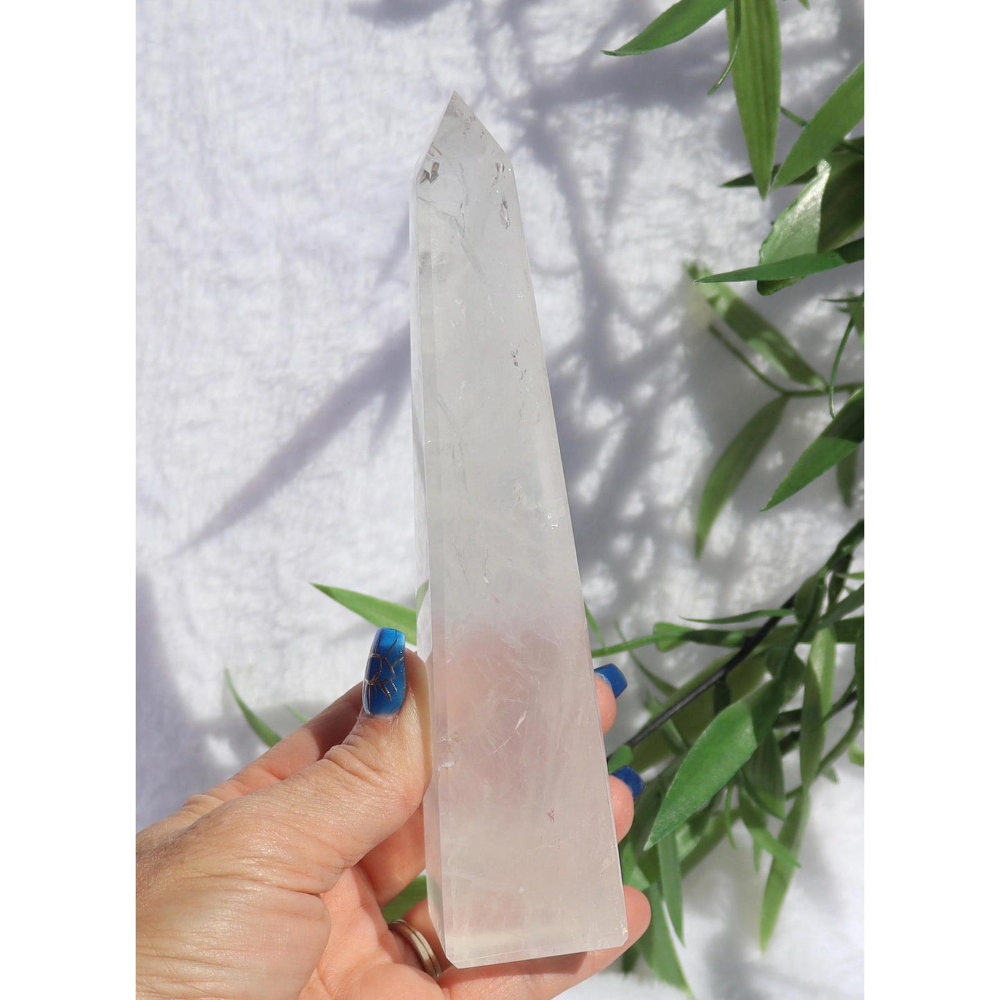 Girasol Quartz Obelisk from Brazil