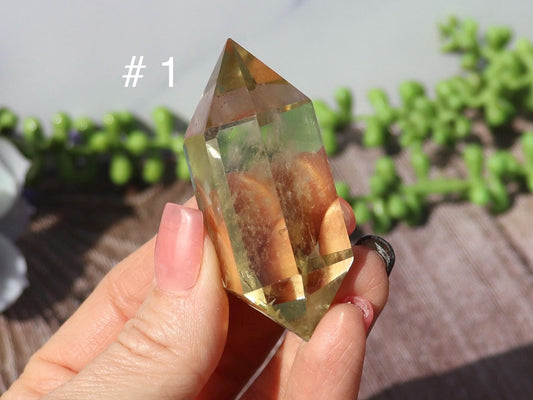 Citrine Double Terminated Point, Citrine DT, Wealth, Prosperity Crystal, Success Crystal, Happiness Stone - Choose Your FAVORITE