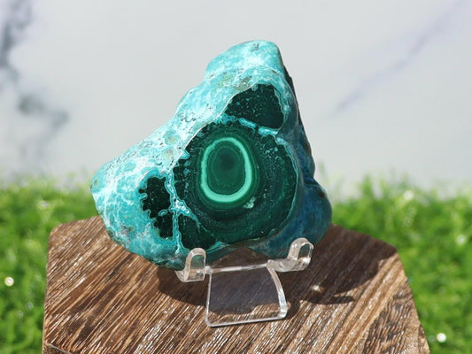 Chrysocolla Malachite Semi Polished Slab