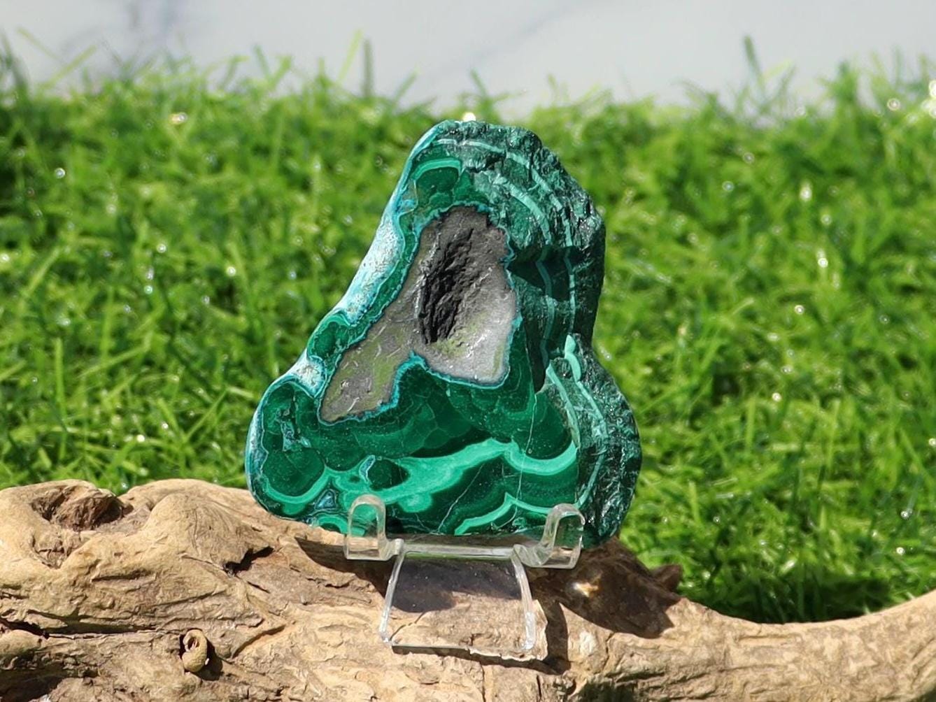 Chrysocolla Malachite Semi Polished Slab