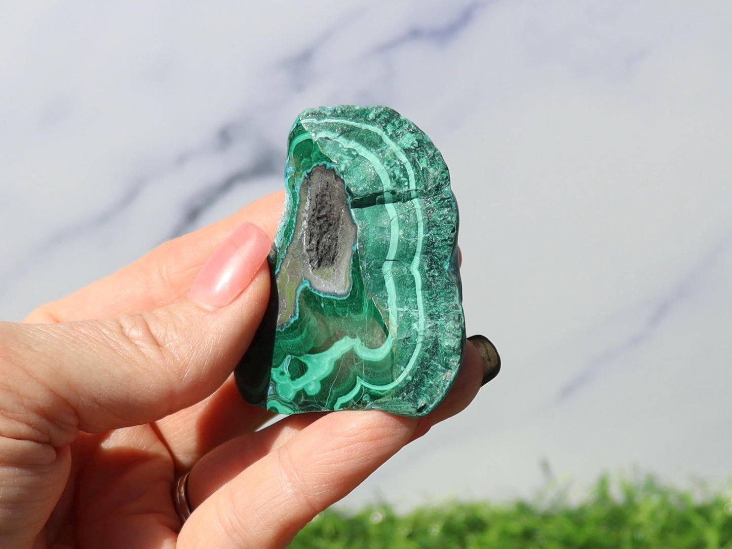 Chrysocolla Malachite Semi Polished Slab